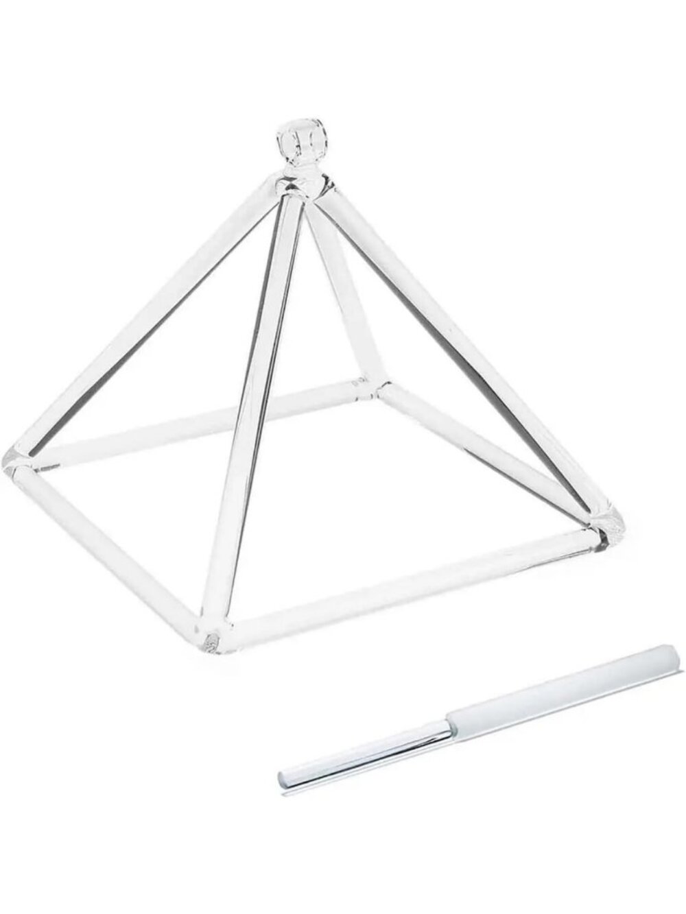 7-Inch Quartz Crystal Singing Pyramid for Sound Healing & Meditation - Musical